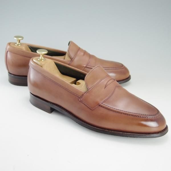 美品★(英)チーニー 8.5F【定価￥74,800-★CANNON/キャノン/コインローファー】277ラスト/カーフ/CONKER/茶/メンズ/CHEANEY★f277