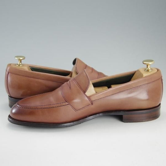 美品★(英)チーニー 8.5F【定価￥74,800-★CANNON/キャノン/コインローファー】277ラスト/カーフ/CONKER/茶/メンズ/CHEANEY★f277