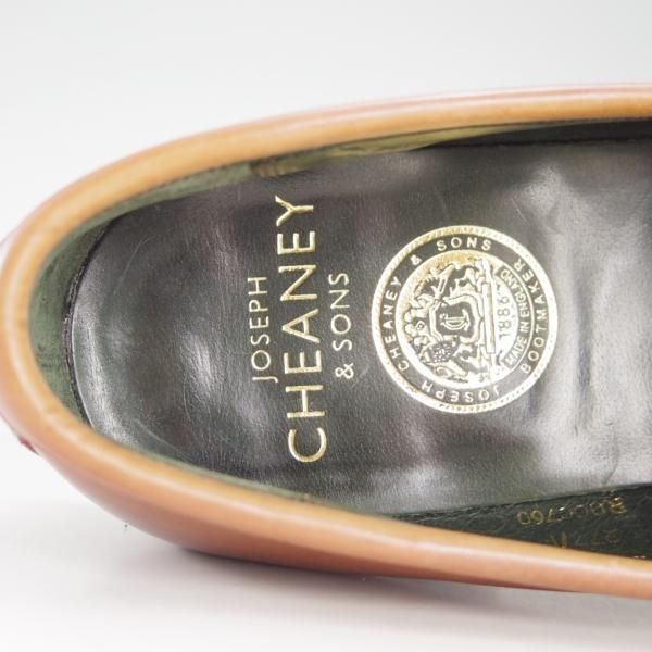 美品★(英)チーニー 8.5F【定価￥74,800-★CANNON/キャノン/コインローファー】277ラスト/カーフ/CONKER/茶/メンズ/CHEANEY★f277