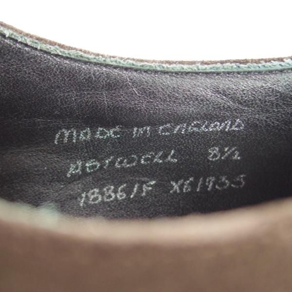 美品★(英)チーニー 8.5F【モデル定価￥78,100-★パンチドキャップトゥ/ASTWELL】1886ラスト/スエード/濃茶/メンズ/CHEANEY★f279