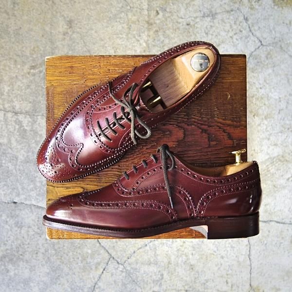 未使用★チャーチ 60F/UK6【旧チャーチ★73ラスト/CHETWYND/チェットウィンド】3都市ロゴ/フルブローグ/カーフ/メンズ/Church's★f281