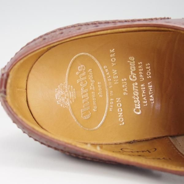 未使用★チャーチ 60F/UK6【旧チャーチ★73ラスト/CHETWYND/チェットウィンド】3都市ロゴ/フルブローグ/カーフ/メンズ/Church's★f281