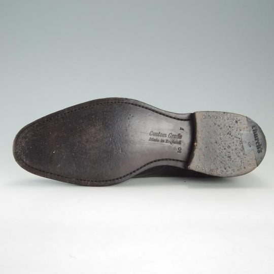 美品★チャーチ 60F/UK6【貴重★FLEX CONSTRUCTION/フルブローグ】108ラスト/Burton/バートン/カーフ/濃赤茶/メンズ/Church's★f282