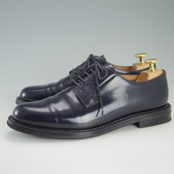 美品★チャーチ(レディース) SIZE 37.5【定価￥86,900-★シャノン/SHANNON 2WR】ポリッシュドバインダーカーフ/紺/Church's★f283