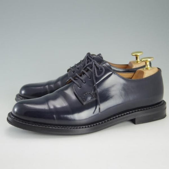 美品★チャーチ(レディース) SIZE 37.5【定価￥86,900-★シャノン/SHANNON 2WR】ポリッシュドバインダーカーフ/紺/Church's★f283