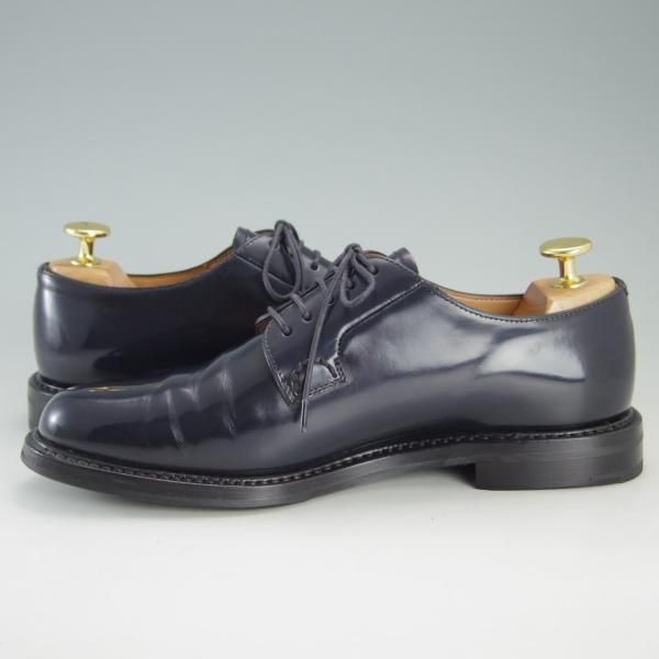 美品★チャーチ(レディース) SIZE 37.5【定価￥86,900-★シャノン/SHANNON 2WR】ポリッシュドバインダーカーフ/紺/Church's★f283