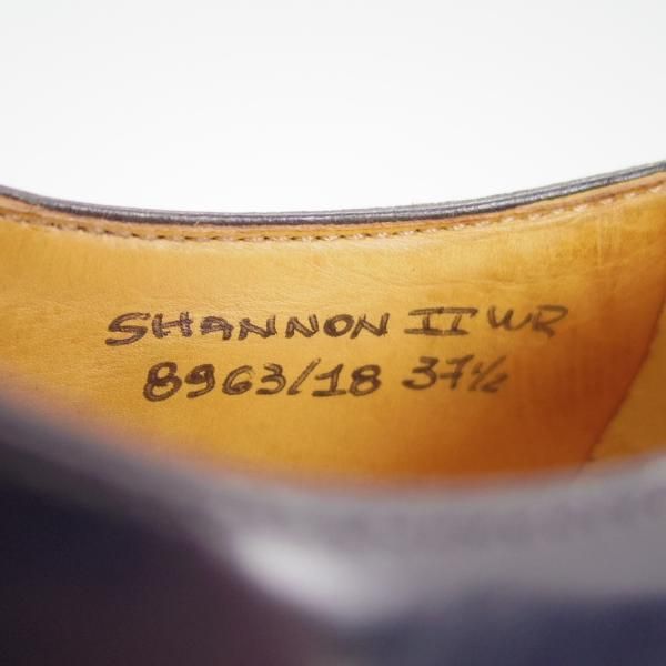 美品★チャーチ(レディース) SIZE 37.5【定価￥86,900-★シャノン/SHANNON 2WR】ポリッシュドバインダーカーフ/紺/Church's★f283