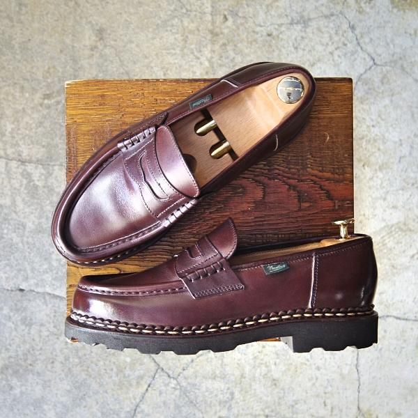 極美品★パラブーツ SIZE 6.5【定価￥71,500-★ランス/REIMS】コインローファー/リスレザー/マルシェソール/CAFE/カフェ/Paraboot★f284