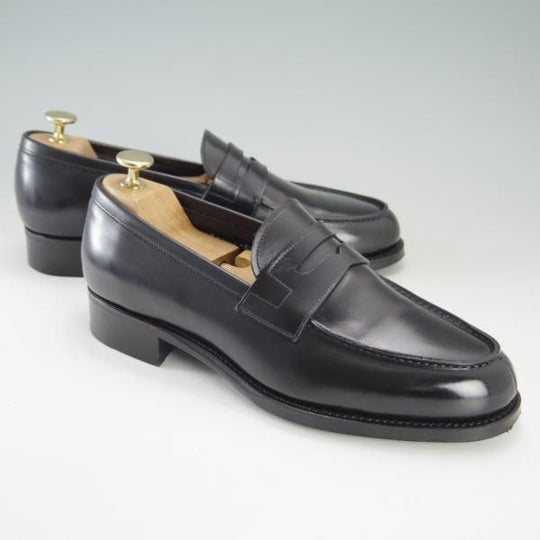 極美品★三陽山長 SIZE 7【定価￥73,440-★弥三郎/R2013ラスト】コインローファー/カーフ/黒/メンズ/SanyoYamacho★f288