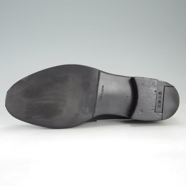 極美品★三陽山長 SIZE 7【定価￥73,440-★弥三郎/R2013ラスト】コインローファー/カーフ/黒/メンズ/SanyoYamacho★f288