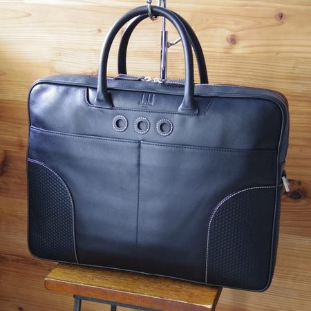 極美品★(英)ダンヒル/dunhill【定価10万円以上★Adv8/ブリーフケース】レザー/メンズ/ビジネス/バッグ/黒/革/鞄★N5626