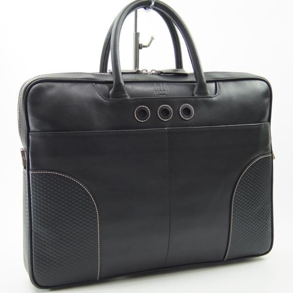 極美品★(英)ダンヒル/dunhill【定価10万円以上★Adv8/ブリーフケース】レザー/メンズ/ビジネス/バッグ/黒/革/鞄★N5626