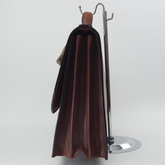 極美品★(英)W＆H GIDDEN【定価20万円以上★ブライドルレザー仕様/ブリーフケース】メンズ/ビジネス/バッグ/濃茶/革/鞄/WHギデン★N5628