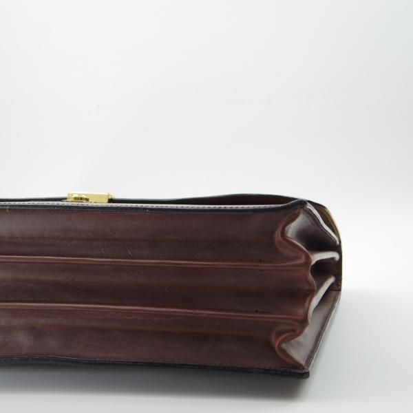 極美品★(英)W＆H GIDDEN【定価20万円以上★ブライドルレザー仕様/ブリーフケース】メンズ/ビジネス/バッグ/濃茶/革/鞄/WHギデン★N5628