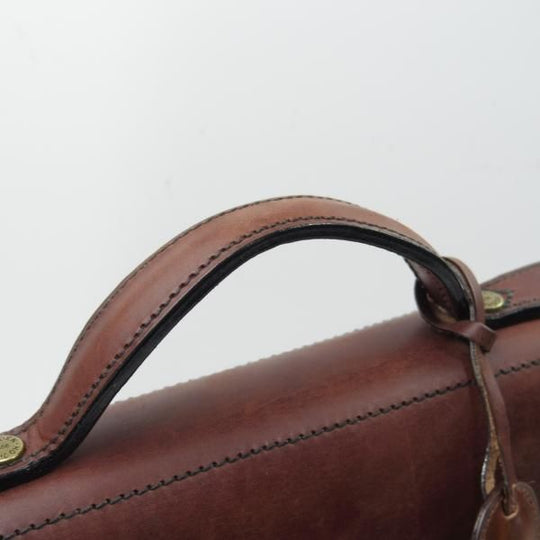 極美品★(英)W＆H GIDDEN【定価20万円以上★ブライドルレザー仕様/ブリーフケース】メンズ/ビジネス/バッグ/濃茶/革/鞄/WHギデン★N5628