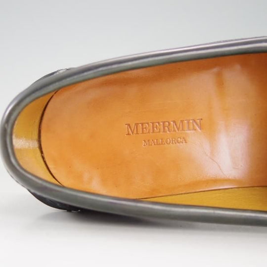 美品★(スペイン製)MEERMIN/メルミン SIZE 6【貴重★コードバン/深緑/グリーン】コインローファー/メンズ★f290