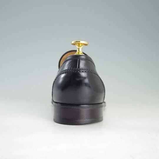 極上★(伊)タニノクリスチー SIZE 5.5【定価10万円以上★コインローファー/126673】カーフ/黒/メンズ/TANINO CRISCI★f292