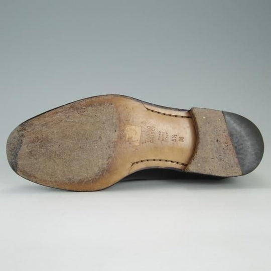 極上★(伊)タニノクリスチー SIZE 5.5【定価10万円以上★コインローファー/126673】カーフ/黒/メンズ/TANINO CRISCI★f292