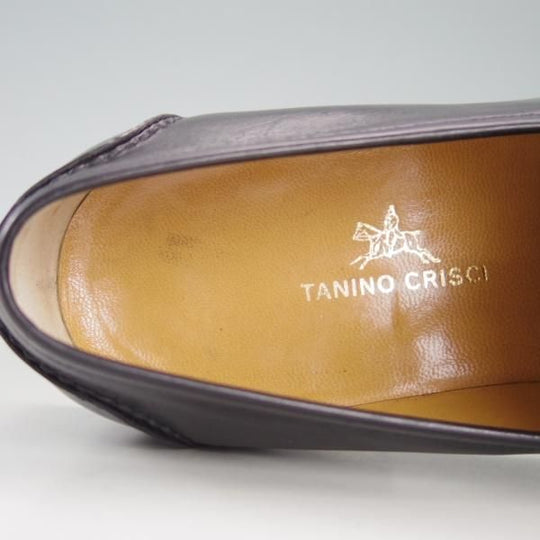 極上★(伊)タニノクリスチー SIZE 5.5【定価10万円以上★コインローファー/126673】カーフ/黒/メンズ/TANINO CRISCI★f292
