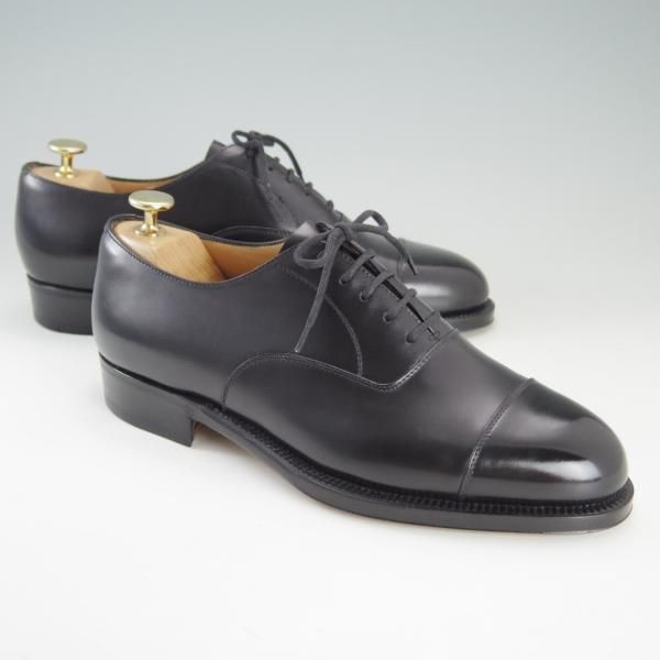 未使用★(伊)タニノクリスチー SIZE 6.5【貴重★ハンドソーンウェルテッド製法/九分仕立て】ストレートチップ/黒/TANINO CRISCI★f293