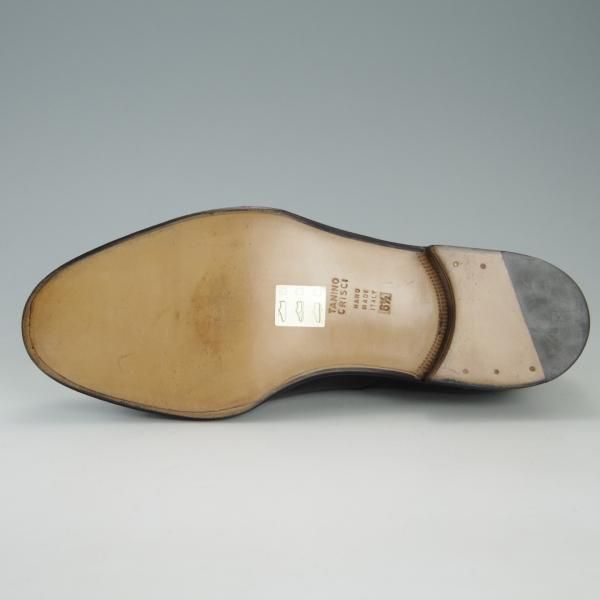 未使用★(伊)タニノクリスチー SIZE 6.5【貴重★ハンドソーンウェルテッド製法/九分仕立て】ストレートチップ/黒/TANINO CRISCI★f293