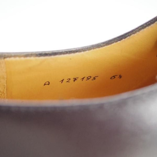 未使用★(伊)タニノクリスチー SIZE 6.5【貴重★ハンドソーンウェルテッド製法/九分仕立て】ストレートチップ/黒/TANINO CRISCI★f293