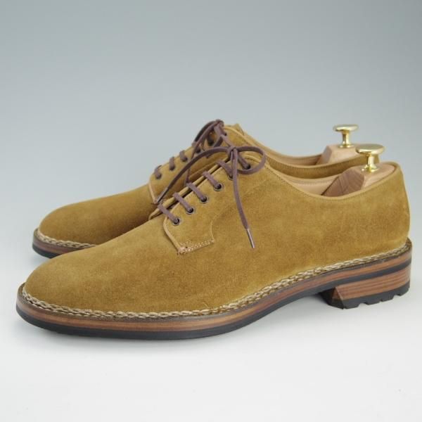 未使用★(伊)F.LLIジャコメッティ SIZE 43【定価￥115,500-★ノルヴェジェーゼ製法/FG217】プレーントゥ/スエード/Giacometti★f294