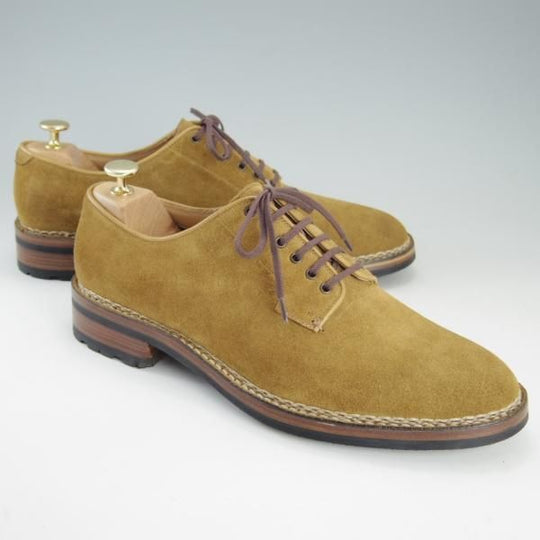 未使用★(伊)F.LLIジャコメッティ SIZE 43【定価￥115,500-★ノルヴェジェーゼ製法/FG217】プレーントゥ/スエード/Giacometti★f294