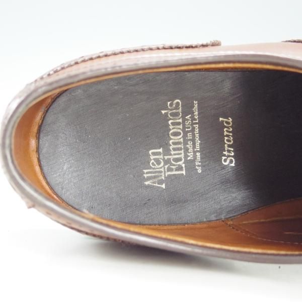 極上★(米)アレンエドモンズ 7.5E【定価￥75,900-★Strand/ストランド】セミブローグ/カーフ/茶/メンズ/ALLEN EDMONDS★f297