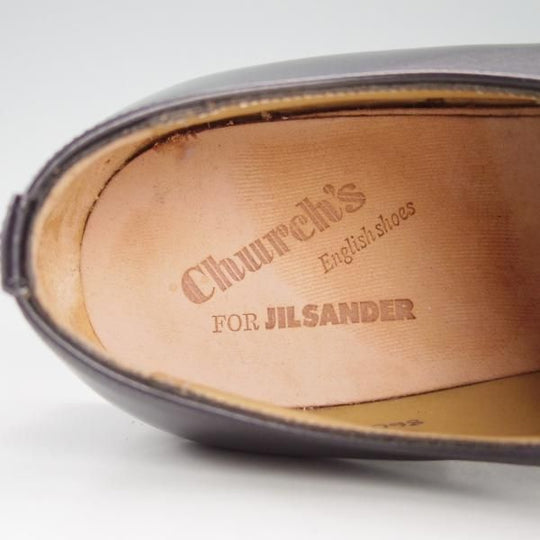 新品★チャーチ 55F/UK5.5【貴重★JIL SANDER別注/ジルサンダー/9746ラスト】オックスフォードシューズ/カーフ/黒/メンズ/Church's★f298