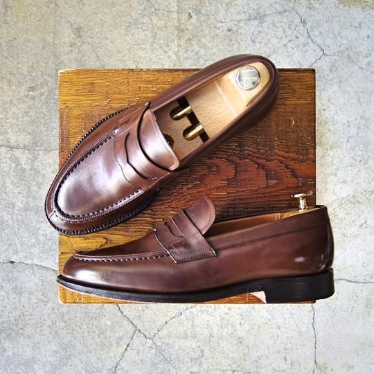 極上★チャーチ 65F/UK6.5【モデル定価￥85,320-★DARWIN/93ラスト】コインローファー/ネバダカーフ/茶/メンズ/Church's★f299