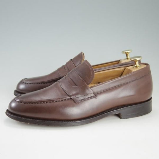 極上★チャーチ 65F/UK6.5【モデル定価￥85,320-★DARWIN/93ラスト】コインローファー/ネバダカーフ/茶/メンズ/Church's★f299