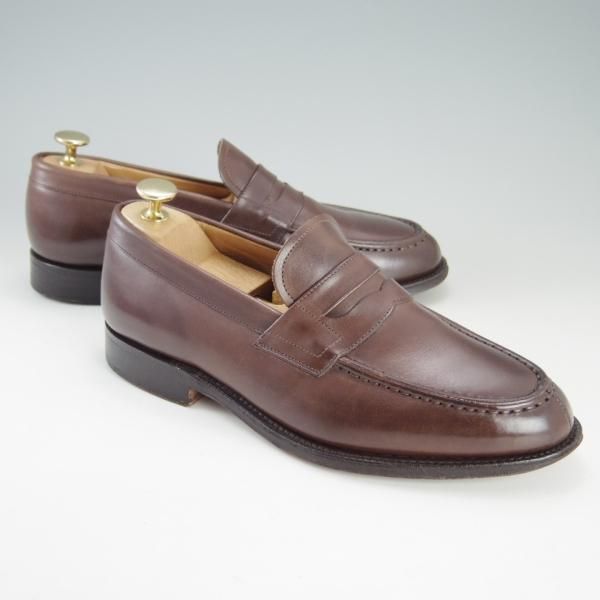 極上★チャーチ 65F/UK6.5【モデル定価￥85,320-★DARWIN/93ラスト】コインローファー/ネバダカーフ/茶/メンズ/Church's★f299