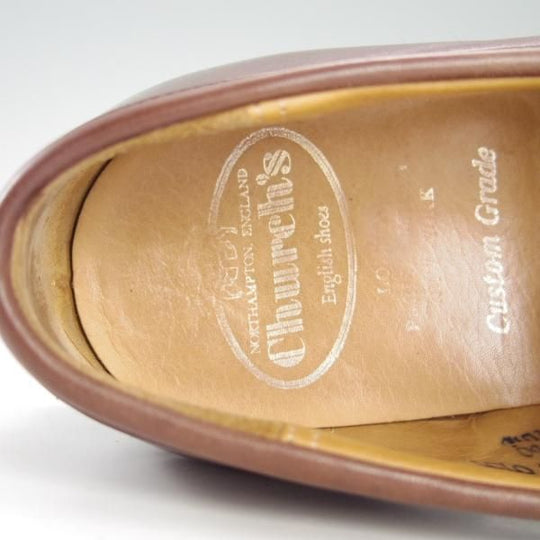 極上★チャーチ 65F/UK6.5【モデル定価￥85,320-★DARWIN/93ラスト】コインローファー/ネバダカーフ/茶/メンズ/Church's★f299