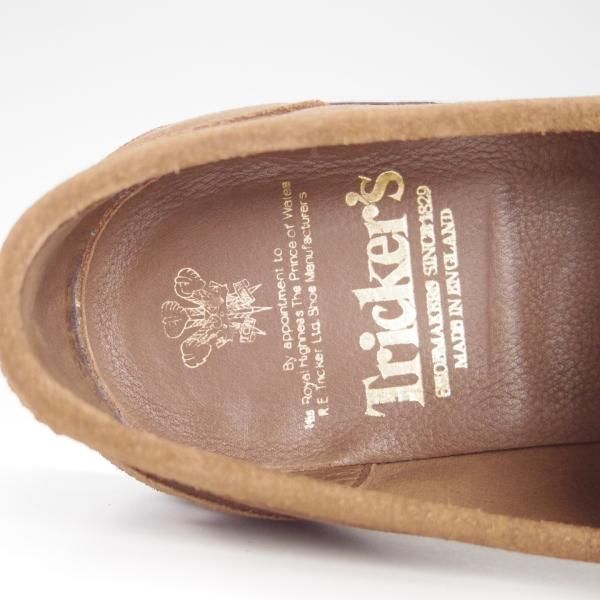 極美品★トリッカーズ SIZE 8.5【定価￥81,000-★M7956/ADAM/アンライニング】コインローファー/ビーフロール/スエード/Tricker's★f300