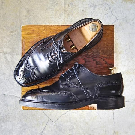 極上★(英)チーニー 7F【貴重★(英)ALFRED DUNHILL別注/ダンヒル/JAMES】3485ラスト/フルブローグ/カーフ/黒/メンズ/CHEANEY★f303