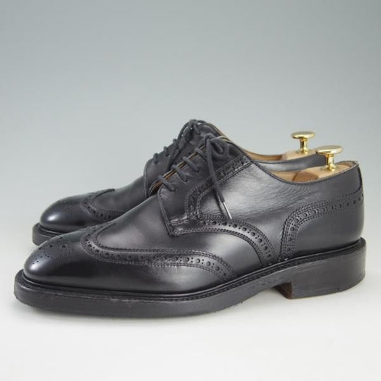 極上★(英)チーニー 7F【貴重★(英)ALFRED DUNHILL別注/ダンヒル/JAMES】3485ラスト/フルブローグ/カーフ/黒/メンズ/CHEANEY★f303