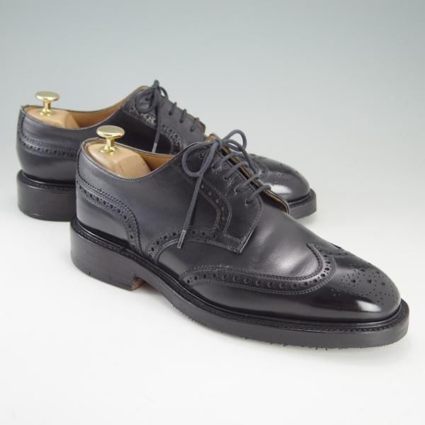 極上★(英)チーニー 7F【貴重★(英)ALFRED DUNHILL別注/ダンヒル/JAMES】3485ラスト/フルブローグ/カーフ/黒/メンズ/CHEANEY★f303