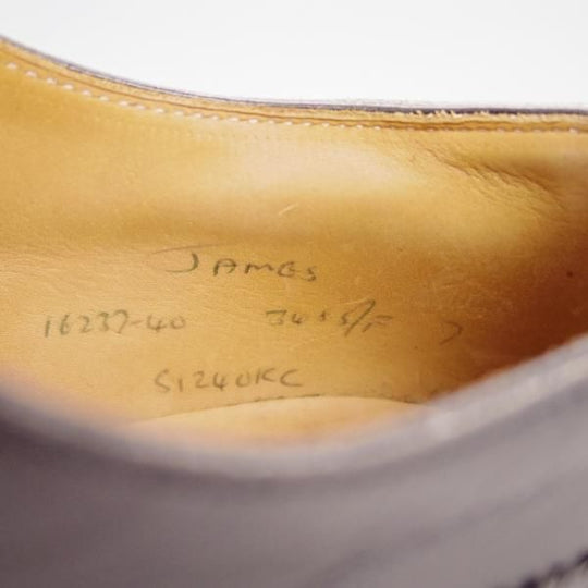 極上★(英)チーニー 7F【貴重★(英)ALFRED DUNHILL別注/ダンヒル/JAMES】3485ラスト/フルブローグ/カーフ/黒/メンズ/CHEANEY★f303