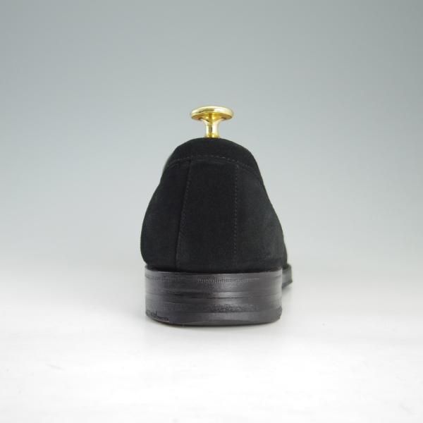 ★(英)チーニー 8.5F【貴重★ブルックスブラザーズ別注/Brooks Brothers】5203ラスト/コインローファー/スエード/黒/メンズ/CHEANEY★f304
