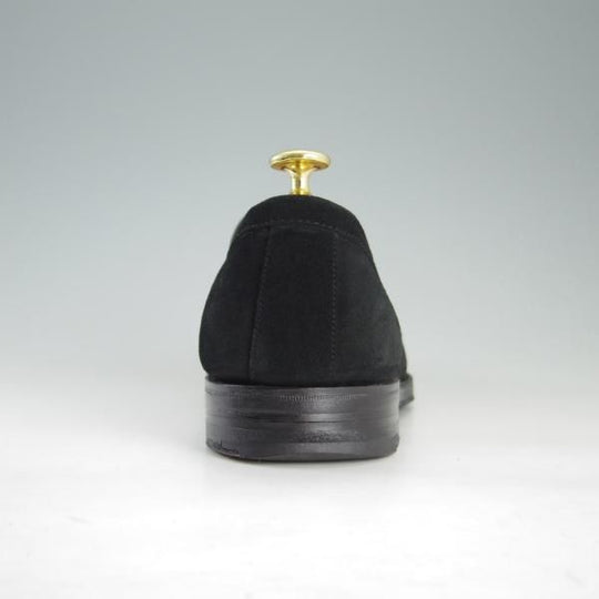 ★(英)チーニー 8.5F【貴重★ブルックスブラザーズ別注/Brooks Brothers】5203ラスト/コインローファー/スエード/黒/メンズ/CHEANEY★f304