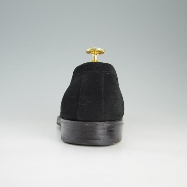 ★(英)チーニー 8.5F【貴重★ブルックスブラザーズ別注/Brooks Brothers】5203ラスト/コインローファー/スエード/黒/メンズ/CHEANEY★f304