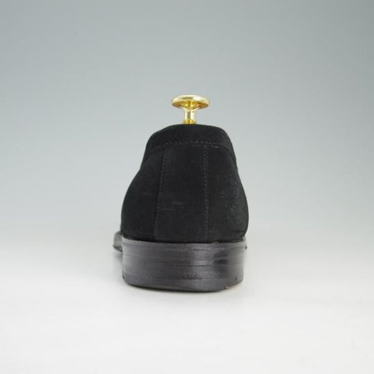 ★(英)チーニー 8.5F【貴重★ブルックスブラザーズ別注/Brooks Brothers】5203ラスト/コインローファー/スエード/黒/メンズ/CHEANEY★f304