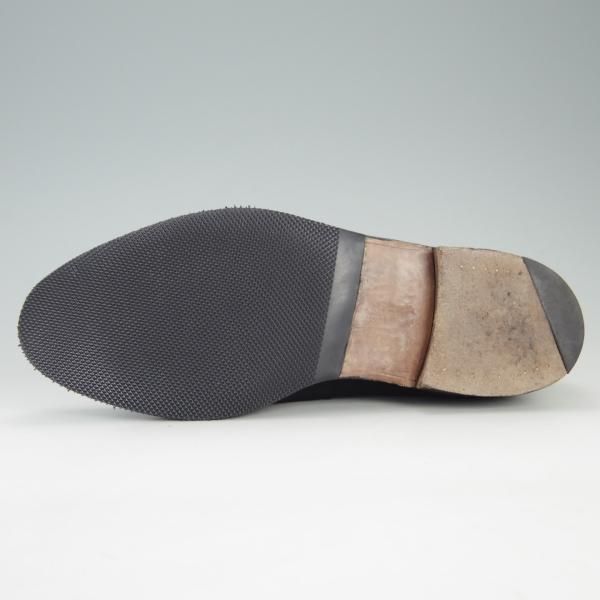 ★(英)チーニー 8.5F【貴重★ブルックスブラザーズ別注/Brooks Brothers】5203ラスト/コインローファー/スエード/黒/メンズ/CHEANEY★f304