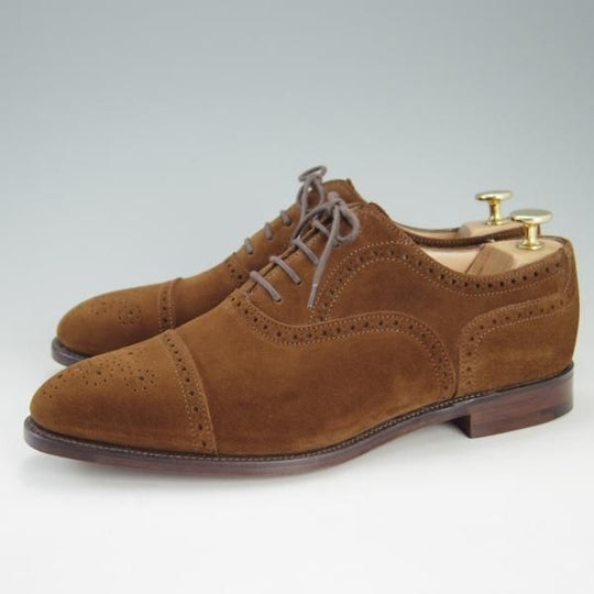 新品★(英)アルフレッド・サージェント 8E【貴重★(米)Jプレス別注/J.PRESS】87ラスト/セミブローグ/スエード/茶/Alfred Sargent★f307