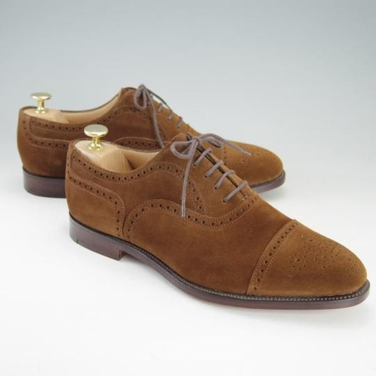 新品★(英)アルフレッド・サージェント 8E【貴重★(米)Jプレス別注/J.PRESS】87ラスト/セミブローグ/スエード/茶/Alfred Sargent★f307