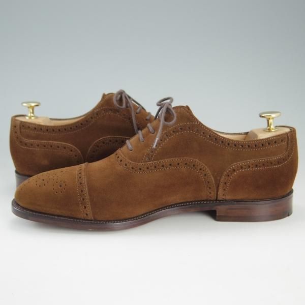 新品★(英)アルフレッド・サージェント 8E【貴重★(米)Jプレス別注/J.PRESS】87ラスト/セミブローグ/スエード/茶/Alfred Sargent★f307