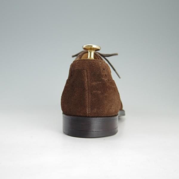 極美品★クロケット&ジョーンズ 6.5E【★パンチドキャップトゥ/FAIRFORD】スエード/茶/メンズ/Crockett&Jones★f308