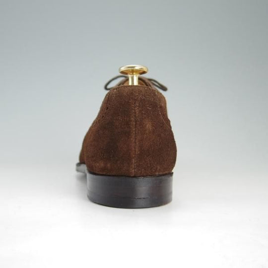 極美品★クロケット&ジョーンズ 6.5E【★パンチドキャップトゥ/FAIRFORD】スエード/茶/メンズ/Crockett&Jones★f308