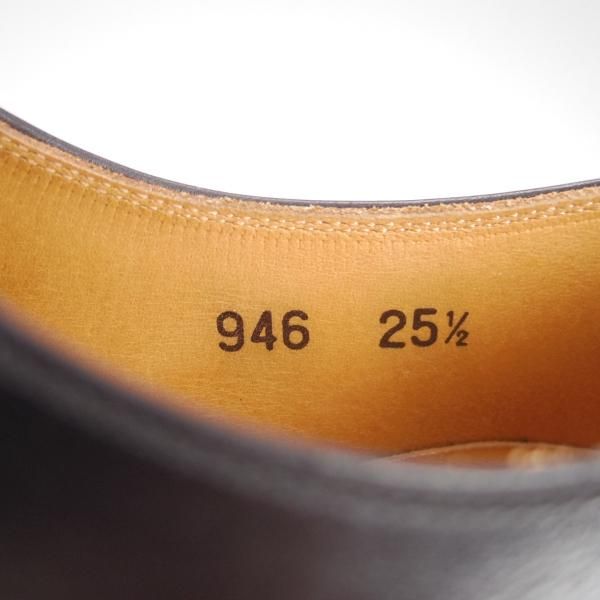 極美品★スコッチグレイン 25.5E【定価￥55,000-★直営店限定モデル/インペリアルブラック/946】ストレートチップ/SCOTCH GRAIN★f309